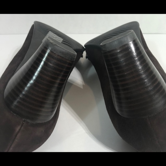 Women’s Ecco brown suede block heel pumps size 37 - Picture 7 of 8